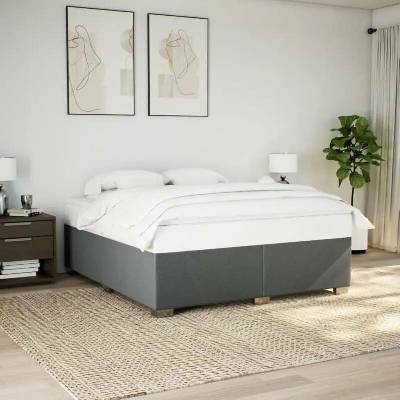 vidaXL 11461.3284493 Rám postele bez matrace tmavě šedý textil