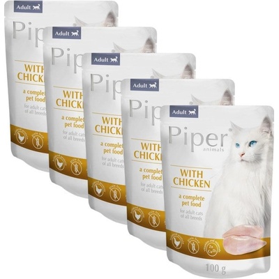 Piper Cat Adult s kuracím mäsom 5 x 100 g