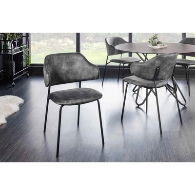 LuxD Takuya šedý samet