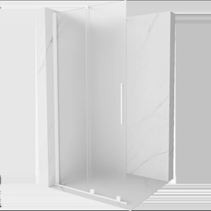 Mexen Velar плъзгаща се душ стена Walk-in 90 x 200 см, матова 8 мм, бяла - 871-090-000-33-20 (871-090-000-33-20)