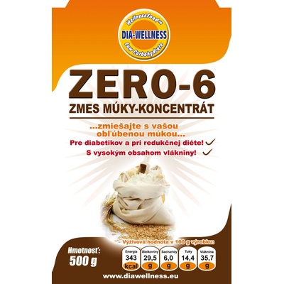 Dia Wellness Zero 6 zmes múky koncentrát 5 kg