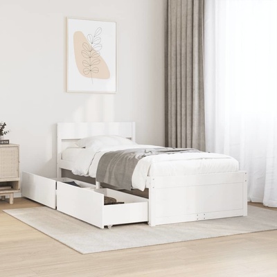zahrada-XL 846808 Postel bez matrace bílá masivní borovice