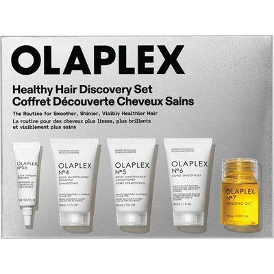 Olaplex Healthy Hair šampon 30 ml + kondicionér 30 ml + olej na vlasy 15 ml + vyhlazující krém 30 ml + kúra pro pokožku hlavy 5 ml dárková sada