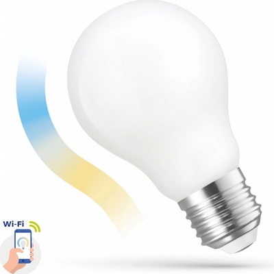 Spectrum LED žárovka GLS E-27 230V 5W COG A60 CCT+DIM Wi-Fi MILKY SMART, WOJ14419