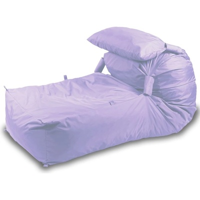 Pufrelax Пуф легло и декоративна възглавница Yoga XL, мемори микс, водоустойчив, Лилав