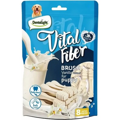 Dentalight Vital Fibre Brush Puppy Vanilla дентално лакомство за бебета 8бр, 80gr