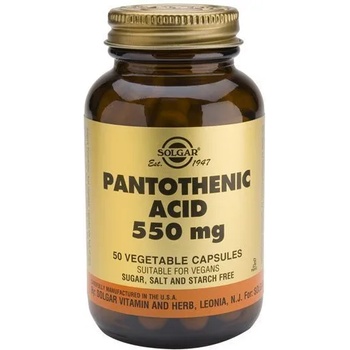 Solgar Пантотенова киселина / витамин B 5 / , Solgar Pantothenic Acid (B5) tablets 550mg , 50 caps
