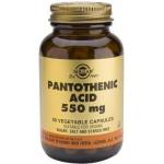Solgar Пантотенова киселина / витамин B 5 / , Solgar Pantothenic Acid (B5) tablets 550mg , 50 caps