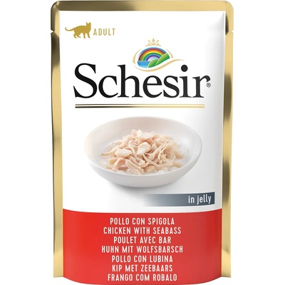 Schesir 6х85г Schesir консервирана храна в желе за котки - пиле с лаврак
