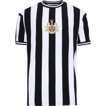 Score Draw Футболна фланелка Score Draw Newcastle United FC Retro Home Shirt 1974 Adults - Black/White