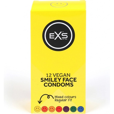 EXS Dotted Smiley Face Emoji Condoms 12 ks