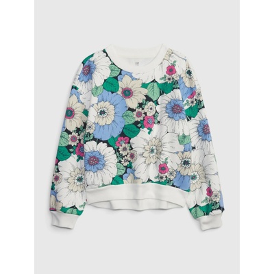 GAP Детски суитчър с цветя GAP GAP | Byal | Момичешки | 104/110
