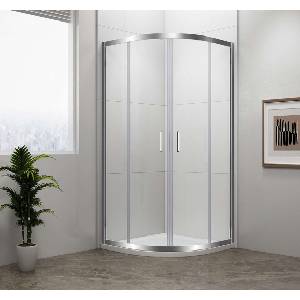 POLYSAN Easy Line - Четвърткръгла душ кабина 90x90 см, полиран алуминий/прозрачно стъкло EL2615 (EL2615)