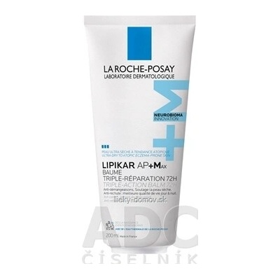 LA ROCHE-POSAY LIPIKAR BAUME AP+ MAX balzam s trojitým účinkom na veľmi suchú pokožku 1 x 200 ml