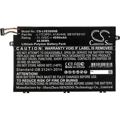 Cameron Sino Батерия за лаптоп LENOVO ThinkPad E14, ThinkPad E15, ThinkPad E480, ThinkPad E580 L17C3P51 LiPo 11.1V 4050 mAh CAMERON SINO (CS-LVE590NB)