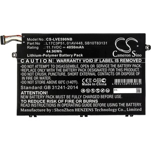 Cameron Sino Батерия за лаптоп LENOVO ThinkPad E14, ThinkPad E15, ThinkPad E480, ThinkPad E580 L17C3P51 LiPo 11.1V 4050 mAh CAMERON SINO (CS-LVE590NB) - pcbuild