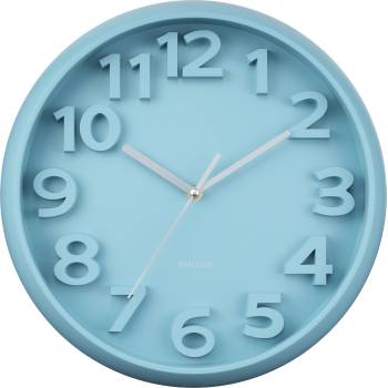 Karlsson Elevated Classic Numbers стенен часовник, син (KA6052BL)