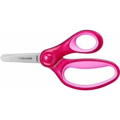 Nožnice, školské, 13 cm, FISKARS Glitter Kids, ružová