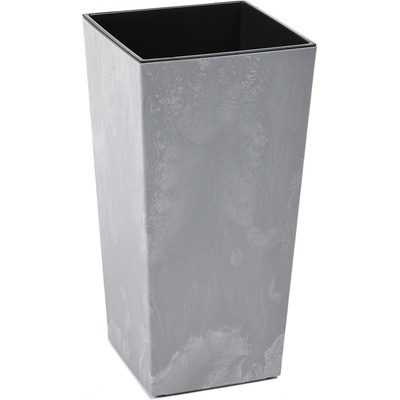 Harasim Plastový květináč Finezia eco beton efekt 250x250 mm šedý beton