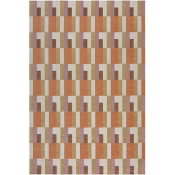 Flair Rugs Оранжево-естествен килим 120x170 cm Riley Block Geo - Flair Rugs (503119377002)