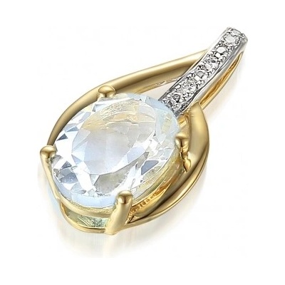 Gems Diamantový přívěsek Monroe kombinované zlato s brilianty a bílým topazem 38 2 4532.2ZB0.0.00.HSI.601.25