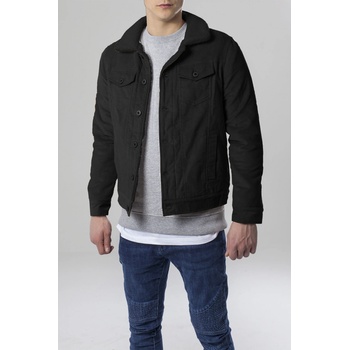 Urban Classics Sherpa Denim jacket black washed