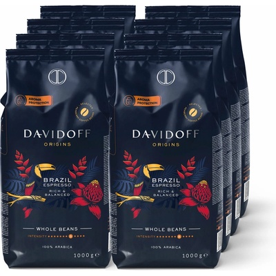 Tchibo - Davidoff Café Origins Brazil - 8 x 1 kg zrnkovej kávy - Intenzita: 8/12