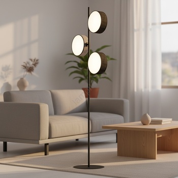 Emibig Подова лампа DRUMZ 3xE14/10W/230V черна/сива (EB0277)