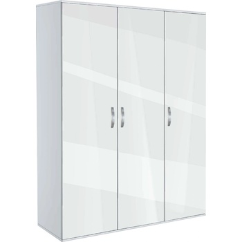 Bogdan Furniture G Трикрилен гардероб Memo. bg, модел BM-Ava 3, бял гланц