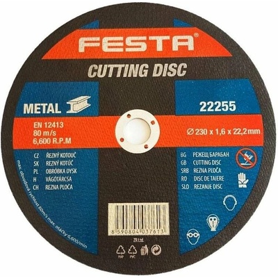 Festa Kotúč rezný 230 x 1,6 x 22,2 mm 22255