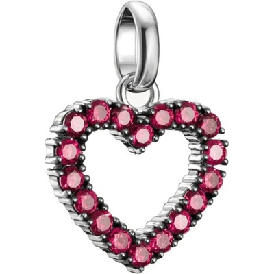 Thomas Sabo connect přívěsek charm Heart with red stones CC1237-639-10