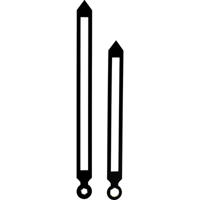 MPM Kovové hodinové ručičky B23 (125 mm, 100 mm) - černé