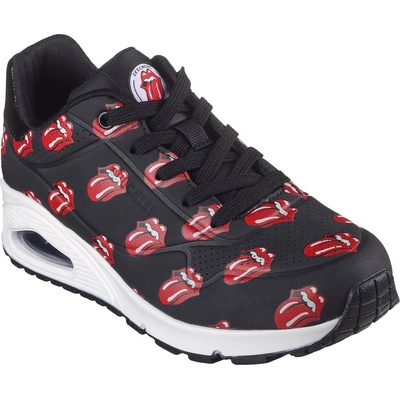 Skechers Дамски маратонки Skechers Rolling Stones Repeat Lick Lyric La Low-Top Trainers Womens - Black/Red