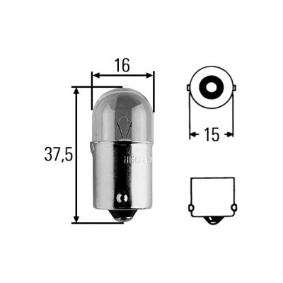 Hella R5W BA15s 12V 5W