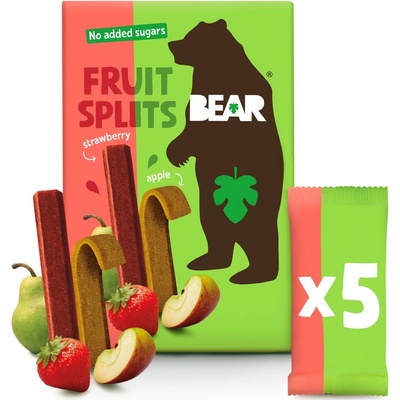 BEAR Fruit splits jahoda a jablko 5 x 20 g