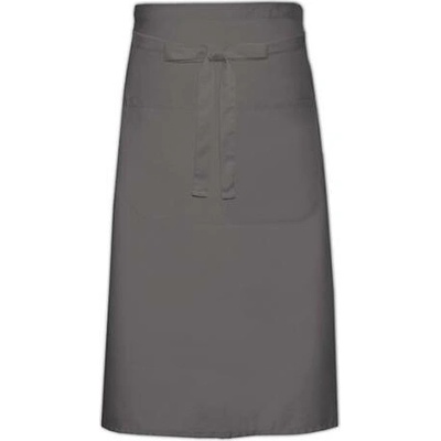 Link Kitchen Wear Kuchařská zástěra s kapsou X970T Dark Grey Pantone 431 100x70cm