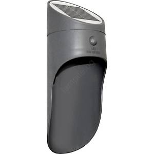 BOWI LED соларен стенен фенер PALESA LED/1W/3, 7V IP65 1800 mAh сив (BW0150)