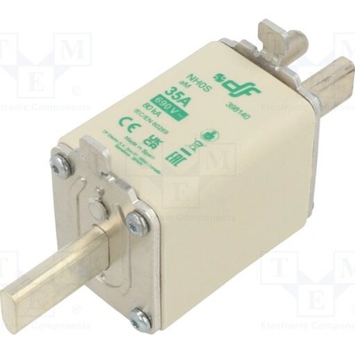 DF ELECTRIC 398140 Pojistka: tavná; 35A; 690VAC; aM; keramická; NH0S