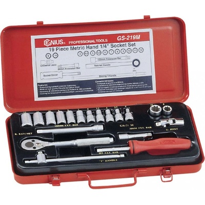Genius Tools 1/4" 19 kusov GS-219M