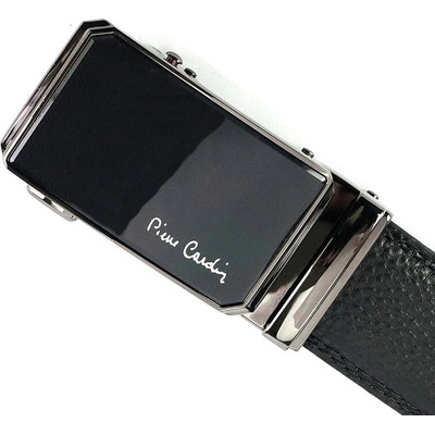 Pierre Cardin Luxusní černý pánský kožený opasek L656