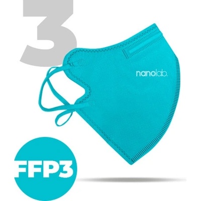 Nanolab nano bezpečný respirátor FFP3 modrý uni 3 ks