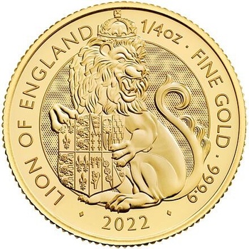 The Royal Mint Lion of England Tudor Beasts 2022 1/4 oz