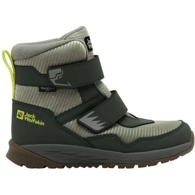 Jack Wolfskin POLAR BEAR-B TEXAPORE MID VC J dětská zimní obuv zelená
