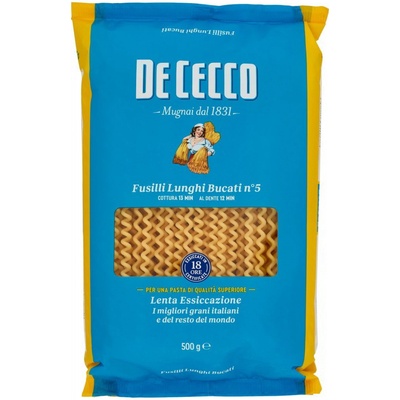 De Cecco Fusilli Lunghi Bucati No.5 0,5 kg