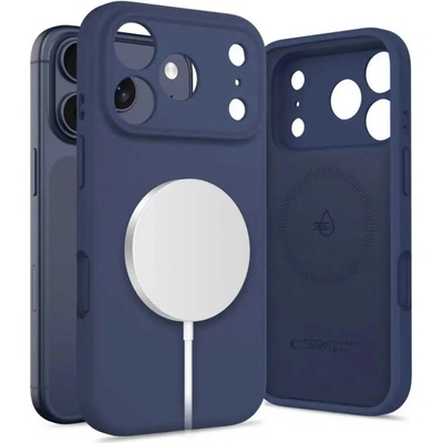 Tech-Protect Силиконов калъф Tech-Protect MagSafe за iPhone 17 Pro - тъмносин