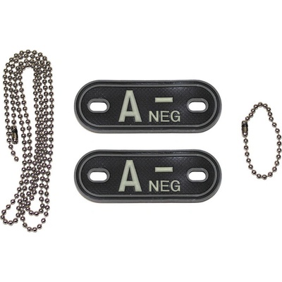 Identifikačná známka MFH Dog tag A NEG - čierna