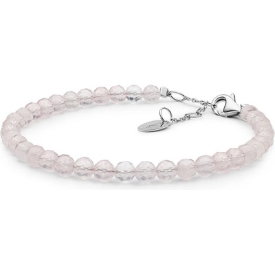Gaura Pearls náramek s růžovým křemenem Angelina 232-45B Růžová