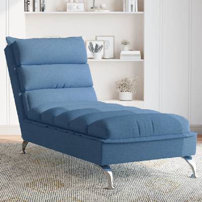 VidaXL s poduškami textil modrá 379472