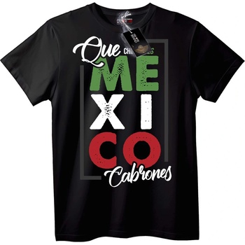 NOONEBRAND Тениска Que Mexico Cabrones - M, Black