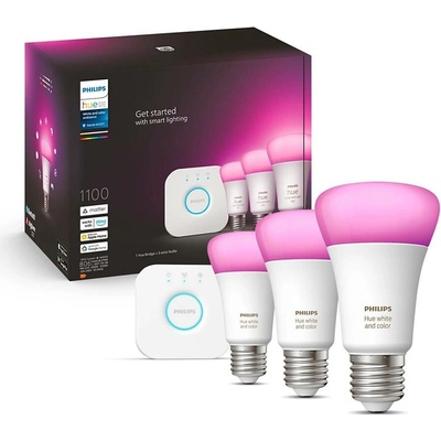 Philips Hue White and Color Ambiance 9W 1100 E27 promo starter kit